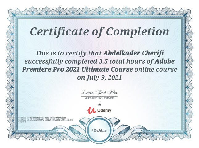 One of my certificates
